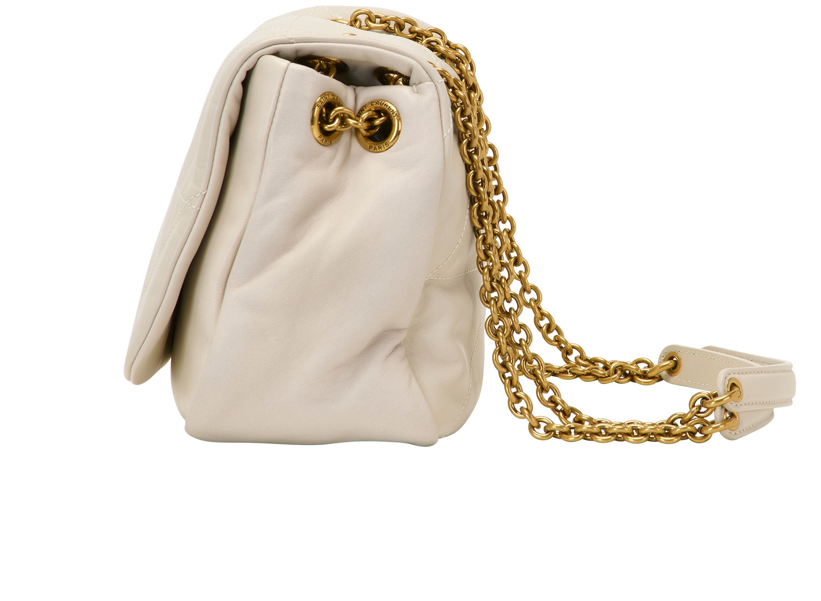 Small Jamie 4.3 Flap, &pound;1,200, Handbags, Cream, Leather, Bottom view